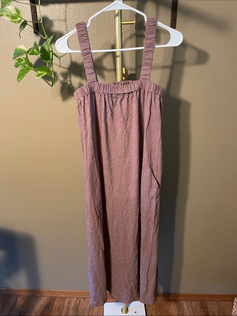 NWT Free People Beach Maxi Sun Dress in Taupe